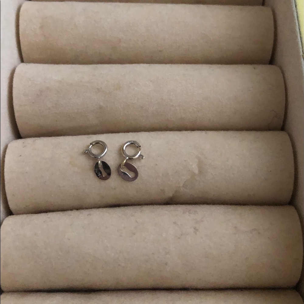 TWO REAL 18K WHITE GOLD RING CLASPS FOR BRACELETS OR NECKLACES